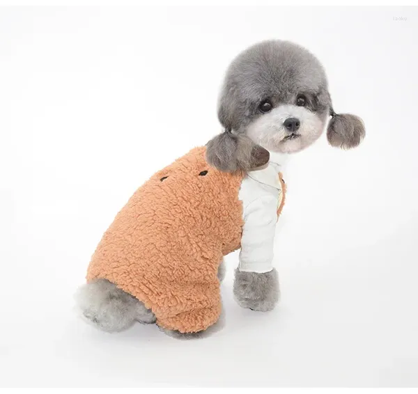 Vêtements pour chiens, petits pantalons à bretelles, vêtements chauds pour chiots, automne et hiver, chat, caniche, poméranie, Costume, accessoires pour animaux de compagnie