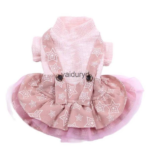 Ropa para perros Vestido para gatos pequeños / Mono Diseño de estrellas Mascota Cachorro Camiseta Suéter Otoño / Primavera Ropa Vaiduryd