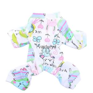 Vêtements pour chiens Petit Chat Floral JumpSuit Pyjamas Chemises Pet Chiot Chemise De Nuit Pantalon Pour Chiens Chats Mediumvaiduryd