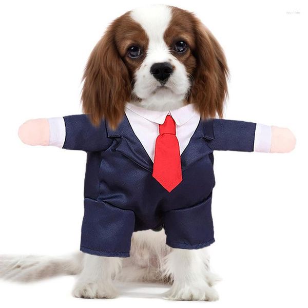 Ropa para perros Ropa pequeña Traje portátil para mascotas Traje de pajarita Camisa de boda Traje de esmoquin formal para