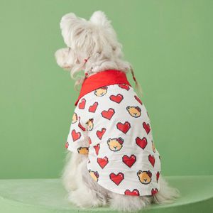 Vêtements pour chiens Petit chien Vêtements d'été Chemises en coton pour animaux de compagnie Sweet Heart Impression Vêtements pour chiens Designer Vêtements pour chiots 231024