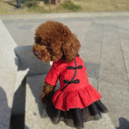 Ropa para perros perros pequeños vestidos de invierno vestidos de princesa de estilo chino