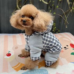 Hondenkleding kleine jumpsuit dik warme huisdier kleding pomeraniaanse poedel bichon frise schnauzer kleding kostuum puppy jas