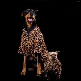 Hondenkleding Kleine grote kleding Leopaard Lagen Teddy Schnauzer Doberman Golden Retriever Husky Jacket Dikke Warm