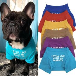 Hondenkleding Kleine grote puppy kitten dun ademend T-shirt Franse bulldog kleding hondenkleding hondenbenodigdheden 231206