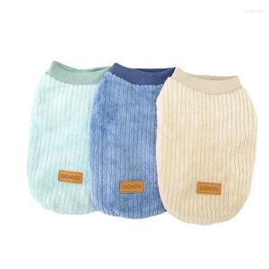 Appareils pour chiens petits pulls en tricot pour animaux de compagnie Pulte de chat chauds de vêtements d'hiver chiot (l bleu)
