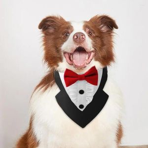 Hondenkleding Opklikbare halsband met lovertjes en strikbandana voor honden Verstelbare comfortabele driehoekige sjaal Feestdecoratie Klein medium