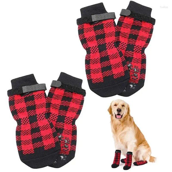 Ropa para perros Calcetines Zapatos de agarre de invierno para perros Botas transpirables Protectores Protector de calcetín Pequeñas mascotas medianas