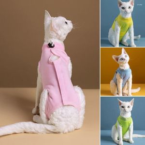 Vêtements pour chiens vêtements doux décolleté rétractable filles pyjamas enveloppé-ventre combinaison pour petits chiens femme sevrage survêtement S/M/L