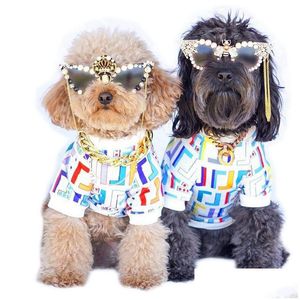 Vêtements pour chiens T-shirt de mode douce Summer Luxurious Designer Pites Ventilation Ventilation Sublimation Prince Pet Clothing For S Homefavor Dh4te