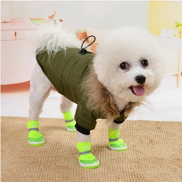 Vêtements pour chiens en fourrure de fourrure douce manchette d'hiver Vêtements d'animaux de compagnie chauds pour petits chiens moyens veste chiot imperméable veste de pug de chihuahua tenues