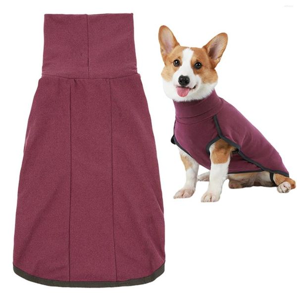 Appareils à chien Soft Keep Warm Vêtements d'animaux de compagnie Gift Sweater Solind Auteur d'hiver Easy Wear Pyjama à col haut
