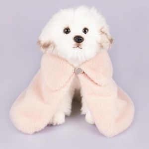 Vêtements pour chiens Cape pour animaux de compagnie douce Fermeture à boucle Garder la chaleur Peau amicale Chiens Manteau Manteau Petits animaux Chats Fournitures Vêtements d'hiver