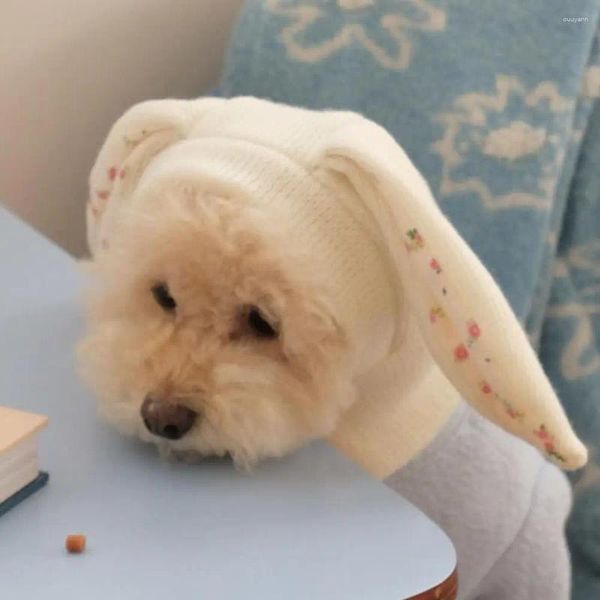 Vêtements pour chiens Chapeau pour animaux de compagnie doux Oreilles adorables tricotées pour chiens Chats Hiver Confort Chaleur Chapeaux Météo Chiots