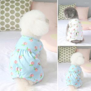 Vêtements de chien doux costume de stérilisation pour animaux de compagnie fermeture à bouton anti-léchage 2 couleurs automne pyjama d'hiver
