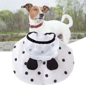 Vêtements pour chiens Veste de pluie douce Imperméable réglable Oreilles 3D Conception Coupe-vent Chiot Poncho imperméable