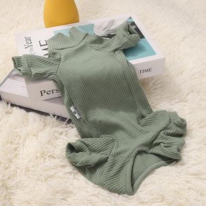 Chien Vêtements Doux Solide Pyjamas Pour Petits Chiens Moyens Chandail Tricoté T-shirt Coton Chiot Onesie Pet Combinaison Chat Chihuahua York Vêtements