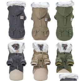 Vêtements pour chiens Vêtements doux et chauds Vêtements d'hiver pour chiens Manteau Épaissir Pet Yorkshire Météo russe 35S Drop Delivery Home Garden Suppl Dharv