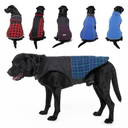 Vêtements de chien doux chaud chien de compagnie veste imperméable polyester/polaire gilet charge manteau coupe-vent vêtements d'hiver en plein air