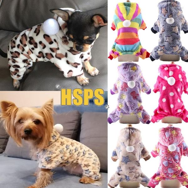 Vêtements pour chiens chauds à sauts à sauts pour animaux de compagnie pour chiens pyjamas en mollet de pyjamas small chiot manteau tenues sweat à capuche