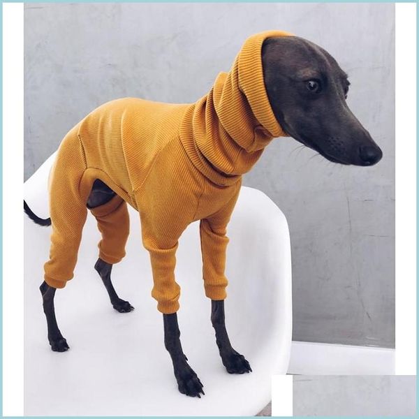 Ropa para perros Color sólido Ropa para perros Capucha Cuatro patas Babero largo Ropa para mascotas Suministros Suéter Chaleco Chaqueta Drop Entrega 2022 Home Garden Dhrem