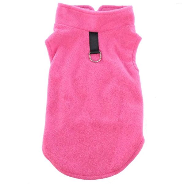 Ropa para perros Color sólido Suéter cálido Chaleco Ropa Tipo Textura Fleece Pet Cat Coat Monos Mamelucos