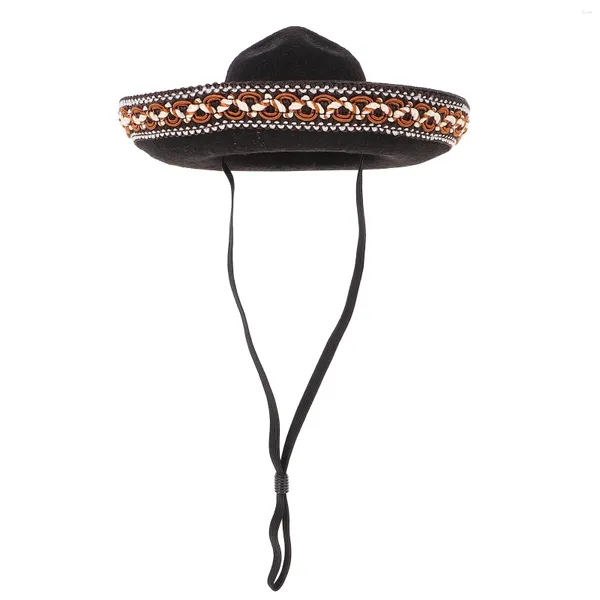 Vêtements de chien sombrero chapeau mini petite fête mexicaine cinco de mayo chapeaux de bande