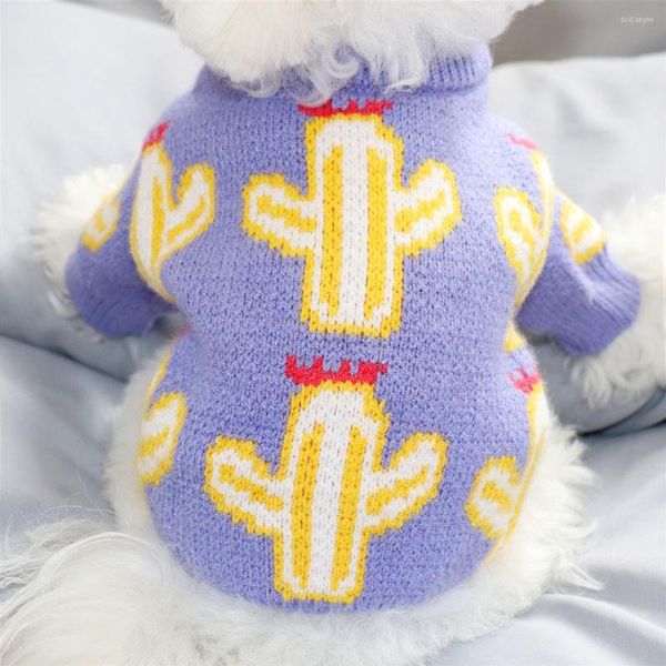 Vêtements pour chiens Prix spécial Automne et hiver épais pull tricoté pour animaux de compagnie chat Teddy Bichon Bomi Schnauzer petits vêtements