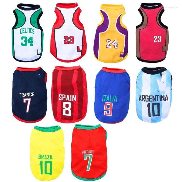 Ropa para perros Jersey deportivo Ropa para mascotas para cachorros de verano Ropa de baloncesto Camisetas Camisetas para gatos