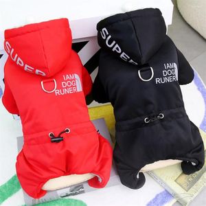 Vêtements pour chiens Sports Chaud Hiver Manteau pour animaux de compagnie Vêtements pour petits chiens Animaux Épaissir Sweats à capuche imperméables Vêtements Combinaison Chihuahua Costume