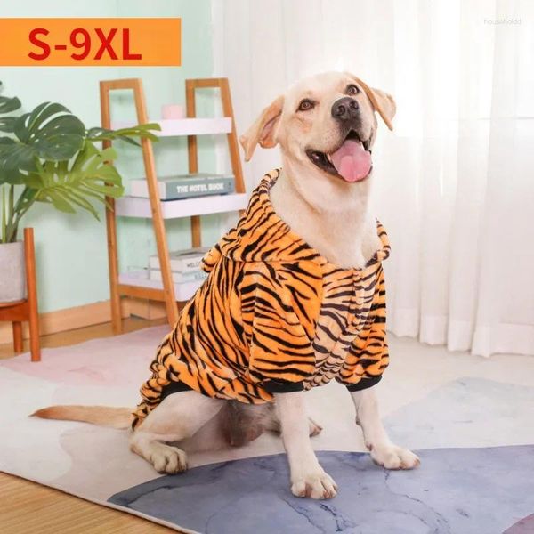 Ropa para perros Primavera y otoño Ropa para mascotas Cambio de moda Abrigo de tigre Sudadera con capucha Bulldog francés Chaqueta pequeña grande