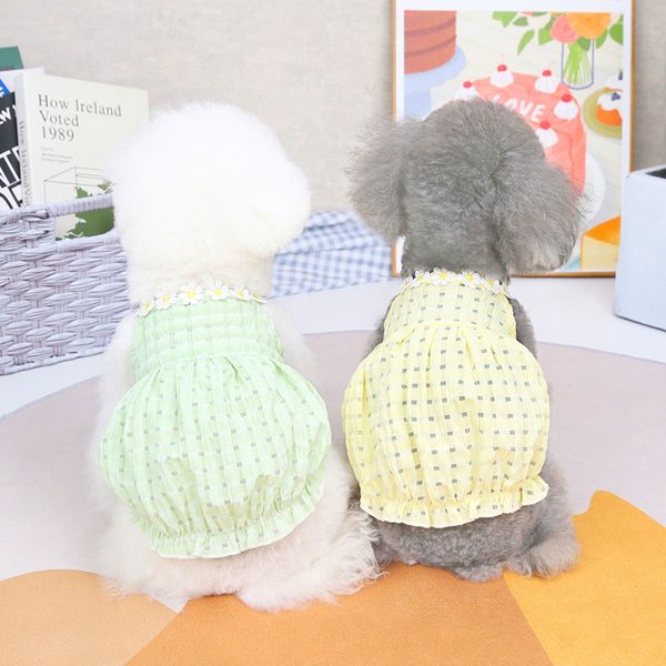 Vêtements pour chiens printemps et été chiot lanterne jupe vêtements petits chiens vêtements pour animaux de compagnie en gros teddy