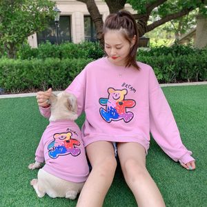 Hondenkleding Lente Herfst Hondenkleding Cartoon Bedrukt Katoen Trui Huisdier Ouder-kind Set Huisdier Kleding Puppy Sweatshirt Kat Hoodie Huisdier Artikelen 230627