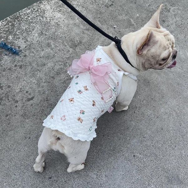 Vêtements pour chiens Printemps Automne Hiver Vêtements pour chats Ins Japon Corée du Sud Chiot français Fournitures pour animaux de compagnie Pyjamas à la maison