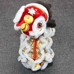 Vêtements pour chiens Costume de festival de printemps Danse du lion Année chinoise Jeu de rôle Chiot Chihuahua