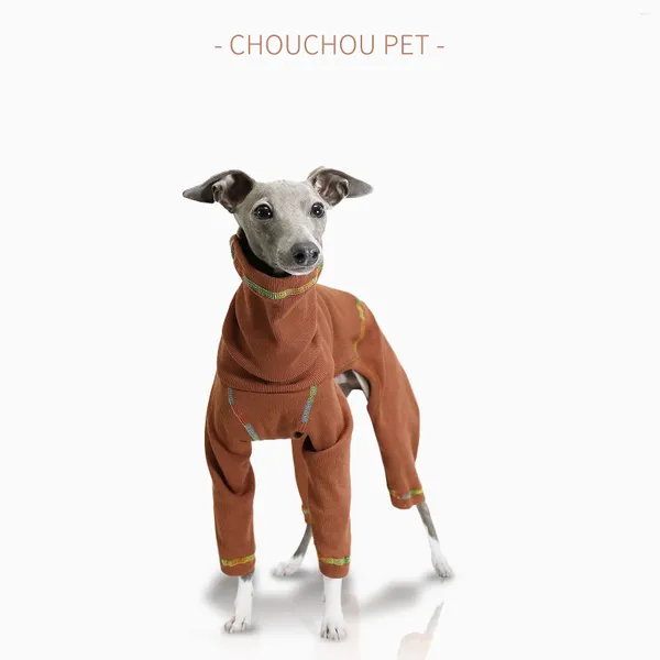 Ropa para perros Primavera Italiano Greyhound Camisa de fondo Whippet Cuello alto Ropa para mascotas de cuatro patas
