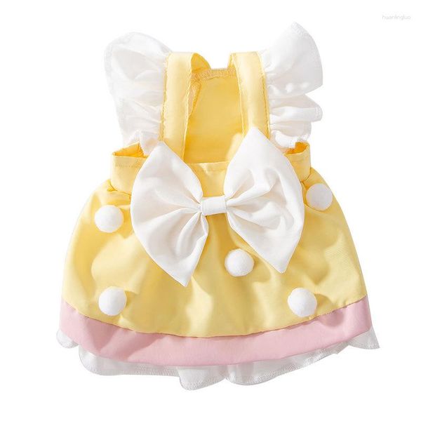 Vêtements pour chiens printemps été mignon princesse robe gâteau gros arc chat jupe vêtements pour animaux de compagnie