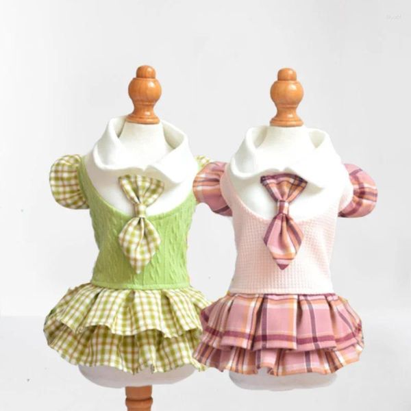 Vêtements pour chiens robe d'été printemps chat jupe robes de chiot mignonnes filles costumes princesse yorkies vêtements poméraniens doggy