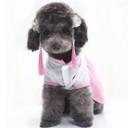 Ropa para perros de primavera de verano moda de estilo chino gato de algodón de dos patas ropa para mascotas para perros pequeños