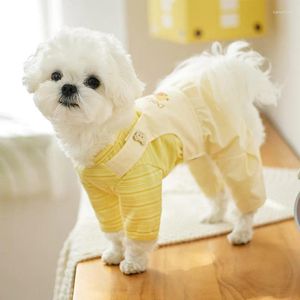 Appareils pour chiens Spring Summer Jumps Suit Rompers Puppy Clothing Yorkie Pomeranian Poodle Bichon Frize Schnauzer Clothes Dropship