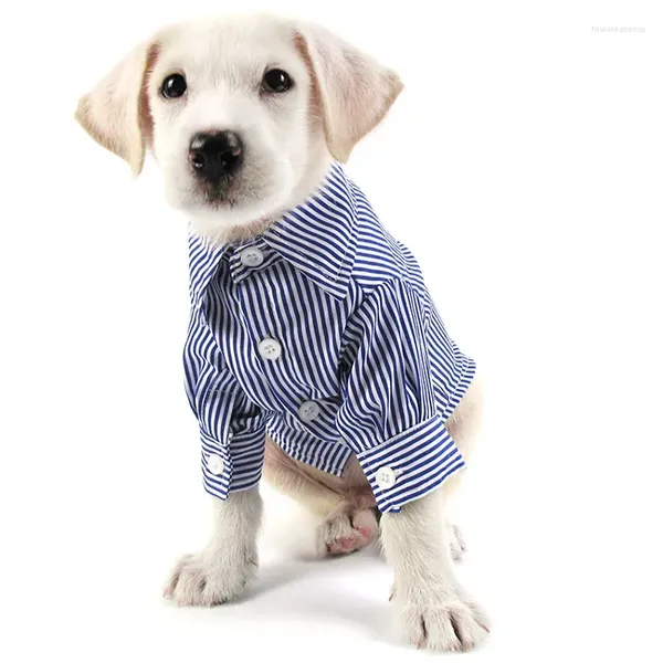 Ropa para perros Primavera Verano Ropa para mascotas para perros pequeños Ropa Rayas Camisa Accesorios Chihuahua Disfraz Pug XS-XL