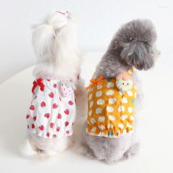 Ropa para perros primavera/verano camisa de muñeca corta muñeca ropa de lujo de lujo