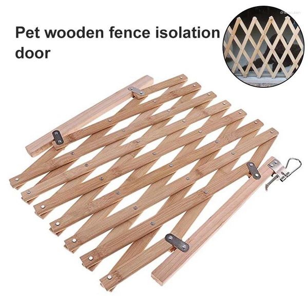 Ropa para perros Escalera Puerta Guardia Pet Portátil Interior Madera Barrera Protectores Inicio Puerta Habitación Suministros duraderos