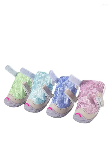 Ropa para perros Patrón de piedra Pequeños zapatos de algodón Pet Teddy Bichon Winter Fleece Botas de nieve