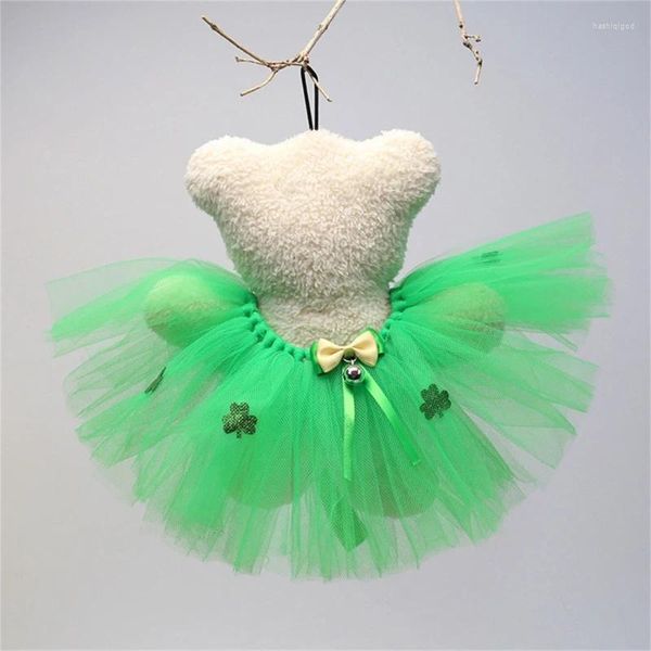 Vêtements pour chiens StPatricks Day Jupe Bandeau Irish Theme Party Dress Up Festival Props Y5GB