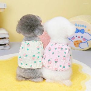 Vêtements de chien Gilet de suspension de fraise pour chiens Vêtements Chat Petits vêtements pour animaux de compagnie Mignon Mince Printemps Été Fille Produits 2024 Chihuahua