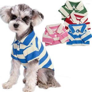 Hondenkleding Gestript shirt Zomer Ademend Klein Groot Polo Kattenkleding Puppy Casual Husky Yorkie Sweatshirt