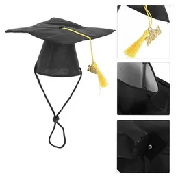 Hondenkleding Stijlvolle huisdierenhoofdkleding Bachelor Hoed voor huisdieren Verstelbare afstuderen met Tassel Cats Dogs Cosplay Collar Party