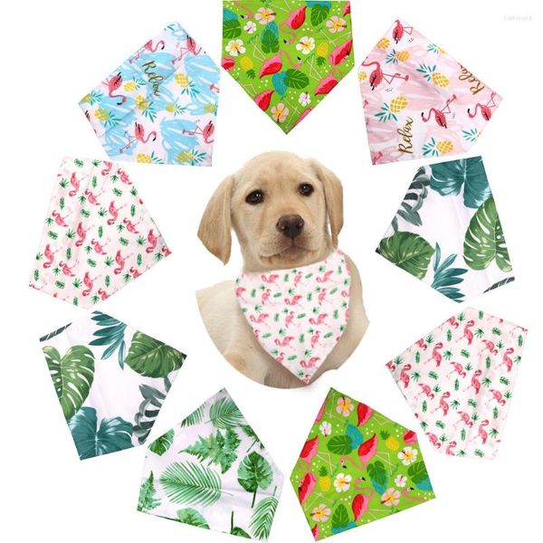 Vêtements pour chiens été Bandana Pet petite écharpe Bandanas personnalisé réglable coton chiot chat bavoirs fournisseur fournitures