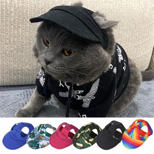 Hond Kleding Zomer Baseball Vizier Cap Huisdier Kat Hoed Casual Leuke Outdoor Zonnebrandcrème Zon Motorkap Puppy Grooming Dress Up huisdieren Hoofddeksels